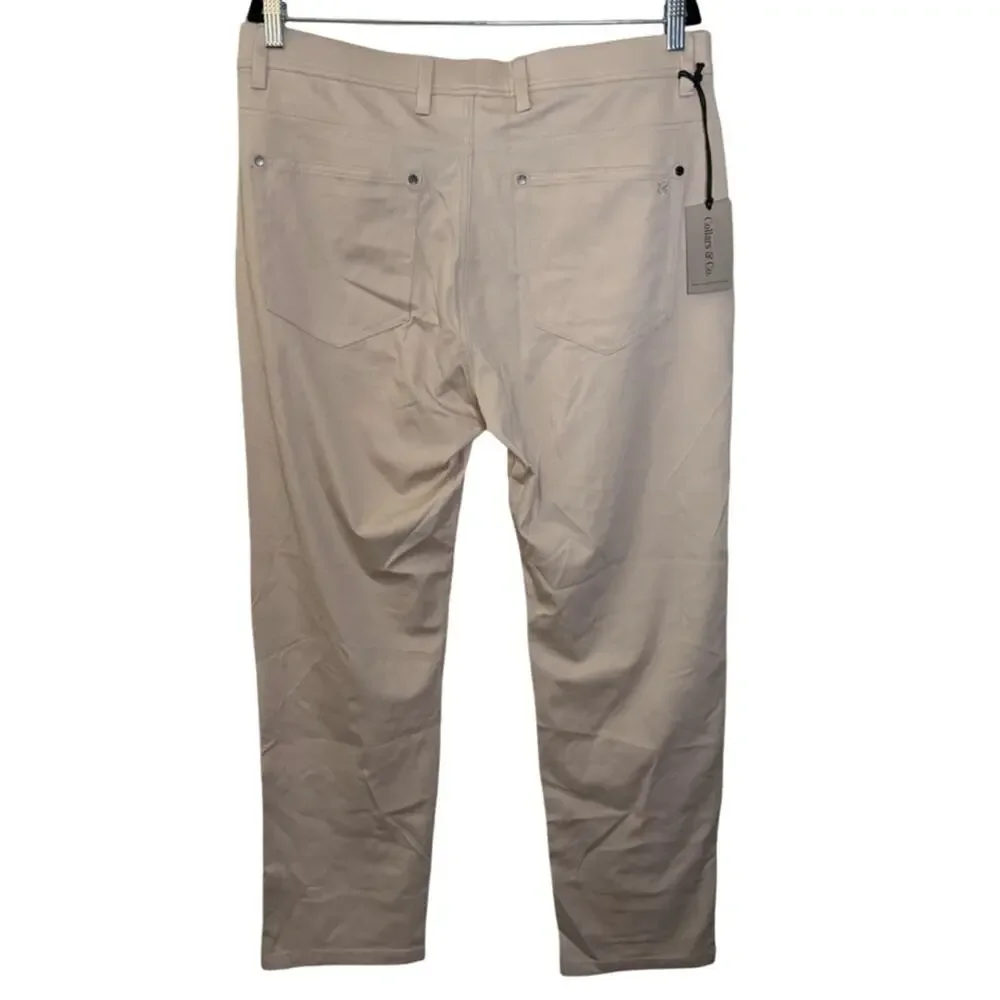 Collars & Co. CEO Tech Pull-On Performance Pants - Stone 36 x 32